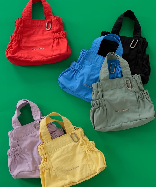 Out n About(アウトナバウト)の「\約200gの軽量バッグ/ギャザーバッグ【Jagged/ジャギー】S(トートバッグ・レディース・ブラック/イエロー/ライトパープル/ブルー/セージグリーン/レッド/ブルー系その他/スモークピンク/ブラウン・FREE)」の12枚目の写真