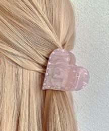 Vini（ヴィニ）の「パール ハート ヘアクリップ（バレッタ/ヘアクリップ）」