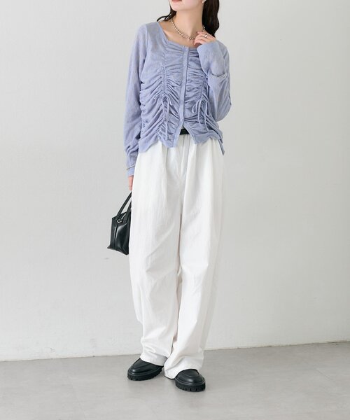 mystic(ミスティック)の「シャーリングレースカーディガン(カーディガン/ボレロ・レディース・ブラック/ブルー/オフホワイト・FREE)」の16枚目の写真