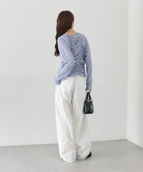 mystic(ミスティック)の「シャーリングレースカーディガン(カーディガン/ボレロ・レディース・ブラック/ブルー/オフホワイト・FREE)」の17枚目の写真