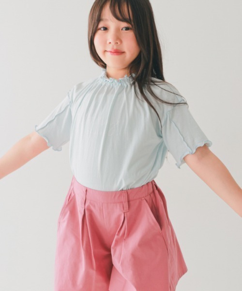 NHT(エヌエイチティー)の「NHT/エヌエイチティー タック ショートパンツ(その他パンツ・キッズ・イエロー/ピンク/ブラック・120cm/130cm/140cm/150cm/160cm/110cm)」の1枚目の写真