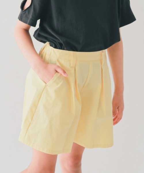 NHT(エヌエイチティー)の「NHT/エヌエイチティー タック ショートパンツ(その他パンツ・キッズ・イエロー/ピンク/ブラック・120cm/130cm/140cm/150cm/160cm/110cm)」の3枚目の写真