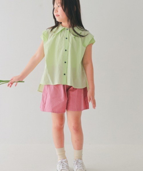 NHT(エヌエイチティー)の「NHT/エヌエイチティー タック ショートパンツ(その他パンツ・キッズ・イエロー/ピンク/ブラック・120cm/130cm/140cm/150cm/160cm/110cm)」の8枚目の写真
