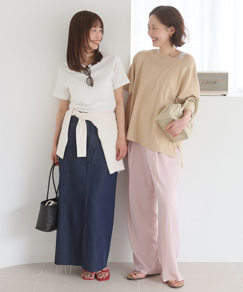 HANES(ヘインズ)の「《2枚セット》HANES/ヘインズ SLOBE別注 2STYLES PACK TEE(Tシャツ/カットソー・レディース・ホワイト/ネイビー・FREE)」の21枚目の写真