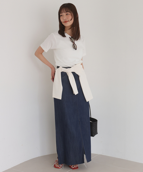 HANES(ヘインズ)の「《2枚セット》HANES/ヘインズ SLOBE別注 2STYLES PACK TEE(Tシャツ/カットソー・レディース・ホワイト/ネイビー・FREE)」の5枚目の写真