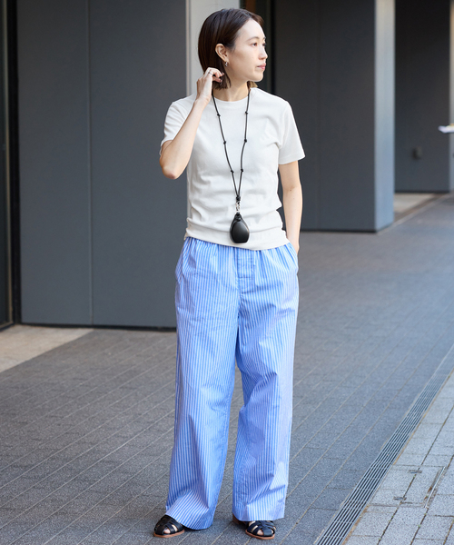 HANES(ヘインズ)の「《2枚セット》HANES/ヘインズ SLOBE別注 2STYLES PACK TEE(Tシャツ/カットソー・レディース・ホワイト/ネイビー・FREE)」の9枚目の写真