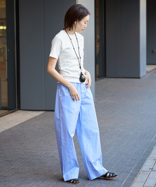 HANES(ヘインズ)の「《2枚セット》HANES/ヘインズ SLOBE別注 2STYLES PACK TEE(Tシャツ/カットソー・レディース・ホワイト/ネイビー・FREE)」の10枚目の写真