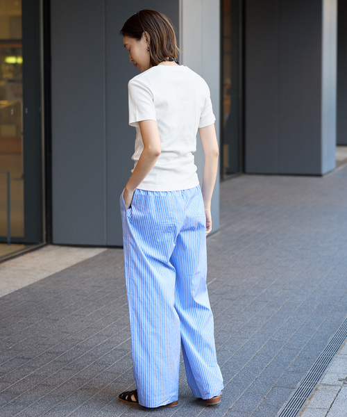 HANES(ヘインズ)の「《2枚セット》HANES/ヘインズ SLOBE別注 2STYLES PACK TEE(Tシャツ/カットソー・レディース・ホワイト/ネイビー・FREE)」の11枚目の写真