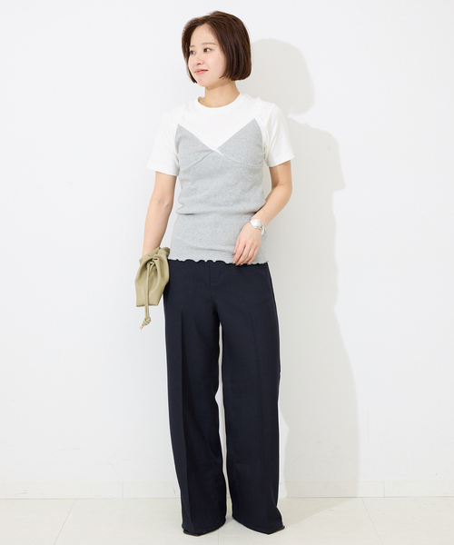 HANES(ヘインズ)の「《2枚セット》HANES/ヘインズ SLOBE別注 2STYLES PACK TEE(Tシャツ/カットソー・レディース・ホワイト/ネイビー・FREE)」の16枚目の写真