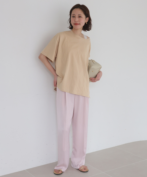 HANES(ヘインズ)の「《2枚セット》HANES/ヘインズ SLOBE別注 2STYLES PACK TEE(Tシャツ/カットソー・レディース・ホワイト/ネイビー・FREE)」の19枚目の写真