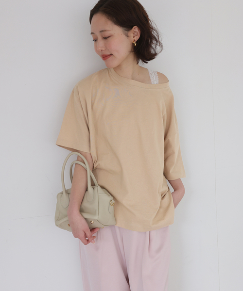 HANES(ヘインズ)の「《2枚セット》HANES/ヘインズ SLOBE別注 2STYLES PACK TEE(Tシャツ/カットソー・レディース・ホワイト/ネイビー・FREE)」の22枚目の写真