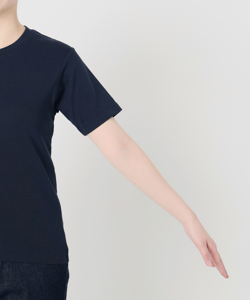 HANES(ヘインズ)の「《2枚セット》HANES/ヘインズ SLOBE別注 2STYLES PACK TEE(Tシャツ/カットソー・レディース・ホワイト/ネイビー・FREE)」の3枚目の写真