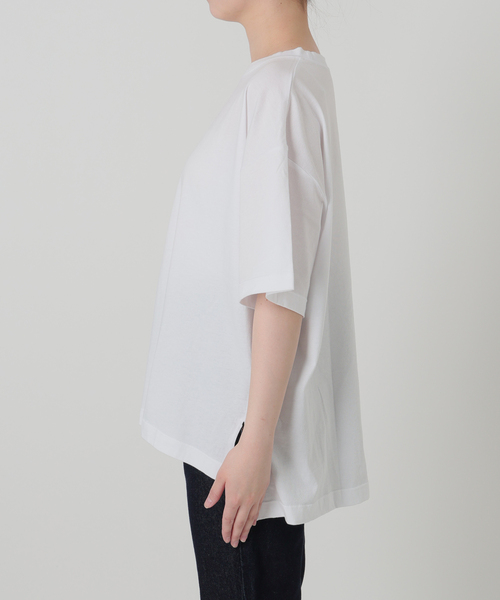 HANES(ヘインズ)の「《2枚セット》HANES/ヘインズ SLOBE別注 2STYLES PACK TEE(Tシャツ/カットソー・レディース・ホワイト/ネイビー・FREE)」の8枚目の写真