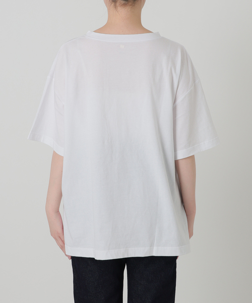 HANES(ヘインズ)の「《2枚セット》HANES/ヘインズ SLOBE別注 2STYLES PACK TEE(Tシャツ/カットソー・レディース・ホワイト/ネイビー・FREE)」の9枚目の写真