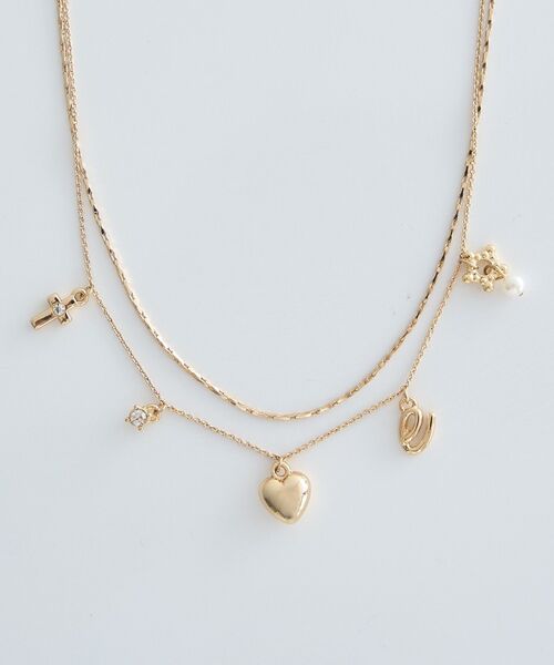 earth music&ecology(アースミュージックアンドエコロジー)の「レター2連ネックレス(ネックレス・レディース・ゴールド/シルバー・FREE)」の2枚目の写真