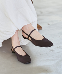 EPURE（エピュレ）の「EPURE/エピュレ サテンスリングバック（バレエシューズ）」