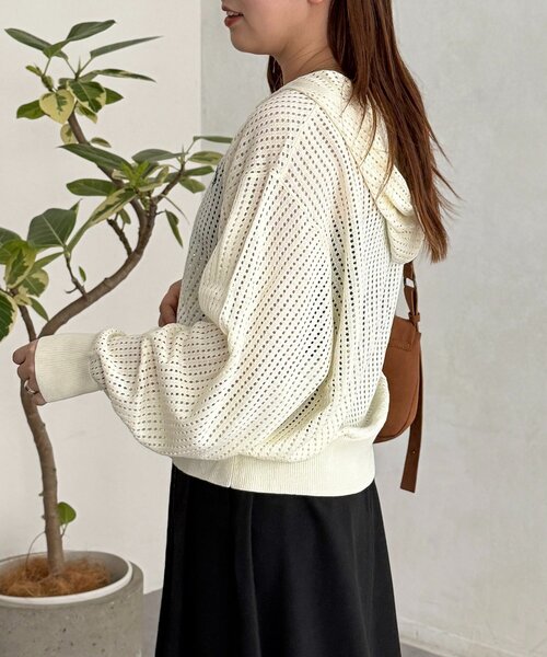 U.S. POLO ASSN.（ユーエスポロアッスン）の「メッシュジップパーカー（パーカー・レディース・アイボリー/チャコールグレー/ブルー/ネイビー・FREE）」の9枚目の写真