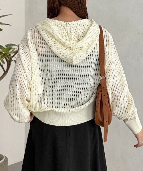 U.S. POLO ASSN.（ユーエスポロアッスン）の「メッシュジップパーカー（パーカー・レディース・アイボリー/チャコールグレー/ブルー/ネイビー・FREE）」の10枚目の写真