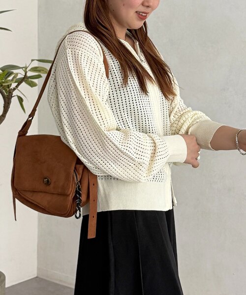 U.S. POLO ASSN.（ユーエスポロアッスン）の「メッシュジップパーカー（パーカー・レディース・アイボリー/チャコールグレー/ブルー/ネイビー・FREE）」の11枚目の写真