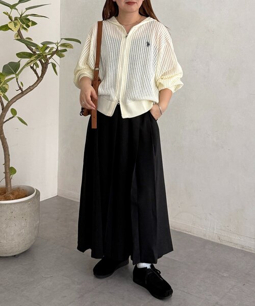 U.S. POLO ASSN.（ユーエスポロアッスン）の「メッシュジップパーカー（パーカー・レディース・アイボリー/チャコールグレー/ブルー/ネイビー・FREE）」の12枚目の写真