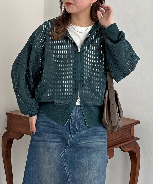 U.S. POLO ASSN.（ユーエスポロアッスン）の「メッシュジップパーカー（パーカー・レディース・アイボリー/チャコールグレー/ブルー/ネイビー・FREE）」の18枚目の写真