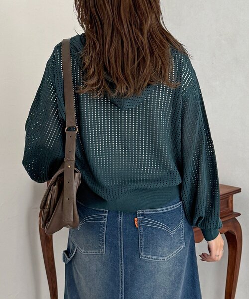 U.S. POLO ASSN.（ユーエスポロアッスン）の「メッシュジップパーカー（パーカー・レディース・アイボリー/チャコールグレー/ブルー/ネイビー・FREE）」の20枚目の写真