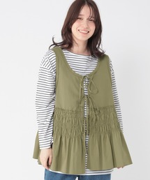 studio CLIP | ダブルフロントシャーリングベスト(ベスト)