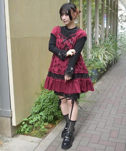 axes femme(アクシーズファム)の「半袖ワンピース(ワンピース・レディース・ワイン・FREE)」の7枚目の写真