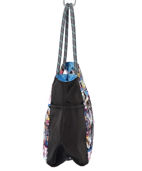 ScoLar(スカラー)の「661431:コラージュ総柄 パラコード配色トートバッグ(トートバッグ・レディース・カーキ/ブラック/ベージュ・FREE)」の8枚目の写真