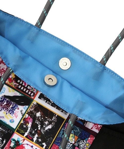 ScoLar(スカラー)の「661431:コラージュ総柄 パラコード配色トートバッグ(トートバッグ・レディース・カーキ/ブラック/ベージュ・FREE)」の5枚目の写真