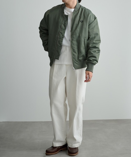 FRED PERRY(フレッドペリー)の「【FRED PERRY】QUILTED TENNIS BOMBER JACKET MA-1 J3318/キルテッド テニス ボンバー ジャケット(ブルゾン・メンズ・カーキ・XL/L/M/S)」の8枚目の写真
