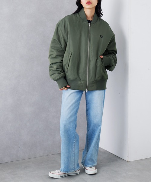 FRED PERRY(フレッドペリー)の「【FRED PERRY】QUILTED TENNIS BOMBER JACKET MA-1 J3318/キルテッド テニス ボンバー ジャケット(ブルゾン・メンズ・カーキ・XL/L/M/S)」の17枚目の写真