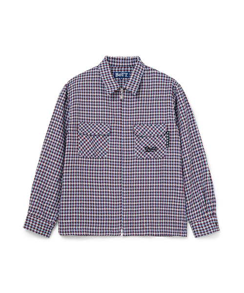 BOTT(ボット)の「BoTT / ボット Zip-up Flannel Shirt(シャツ/ブラウス・メンズ・ブラック/ブルー・LARGE/MEDIUM)」の2枚目の写真