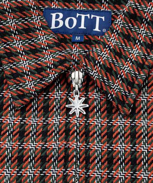 BOTT(ボット)の「BoTT / ボット Zip-up Flannel Shirt(シャツ/ブラウス・メンズ・ブラック/ブルー・LARGE/MEDIUM)」の4枚目の写真