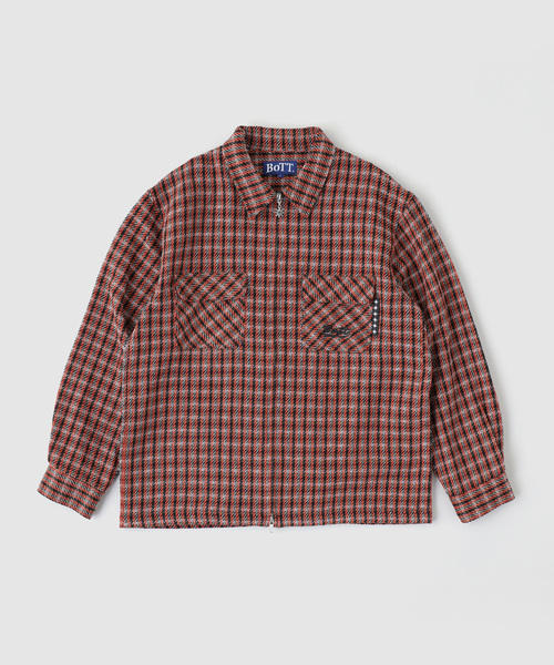 BOTT(ボット)の「BoTT / ボット Zip-up Flannel Shirt(シャツ/ブラウス・メンズ・ブラック/ブルー・LARGE/MEDIUM)」の9枚目の写真