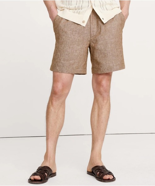 Banana Republic（バナナリパブリック）の「7インチ リネン プルオン ショートパンツ（その他パンツ・メンズ・ベージュ/ブラウン/ワイン・XL/L/M/S）」の2枚目の写真