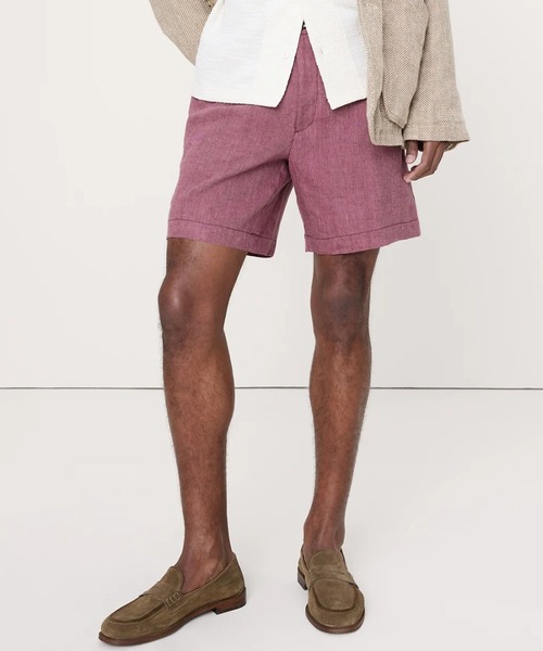 Banana Republic（バナナリパブリック）の「7インチ リネン プルオン ショートパンツ（その他パンツ・メンズ・ベージュ/ブラウン/ワイン・XL/L/M/S）」の3枚目の写真