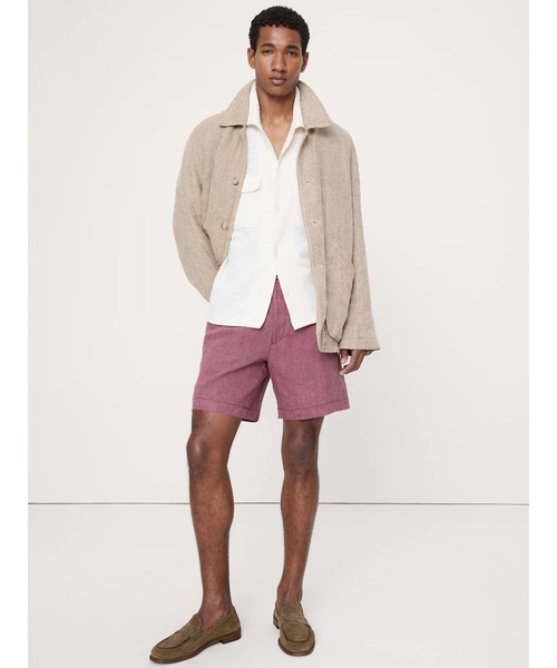 Banana Republic（バナナリパブリック）の「7インチ リネン プルオン ショートパンツ（その他パンツ・メンズ・ベージュ/ブラウン/ワイン・XL/L/M/S）」の4枚目の写真