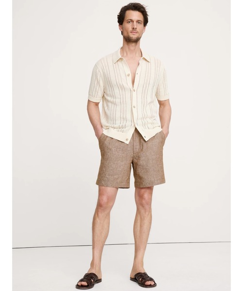 Banana Republic（バナナリパブリック）の「7インチ リネン プルオン ショートパンツ（その他パンツ・メンズ・ベージュ/ブラウン/ワイン・XL/L/M/S）」の6枚目の写真