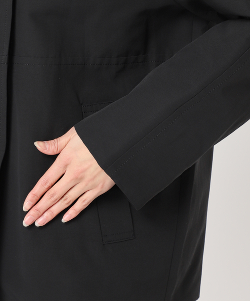 JOURNAL STANDARD（ジャーナルスタンダード）の「《追加3》グログランフードコート（その他アウター・レディース・ライトグレー/ブラック・38/36）」の7枚目の写真