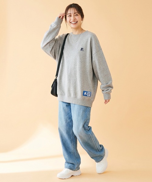 STARTER(スターター)の「STARTER スターター ワンポイント 刺繍ロゴ スウェット トレーナー 裏毛(スウェット・メンズ・ネイビー/ブラック/アッシュグレー・LL/L/M)」の11枚目の写真