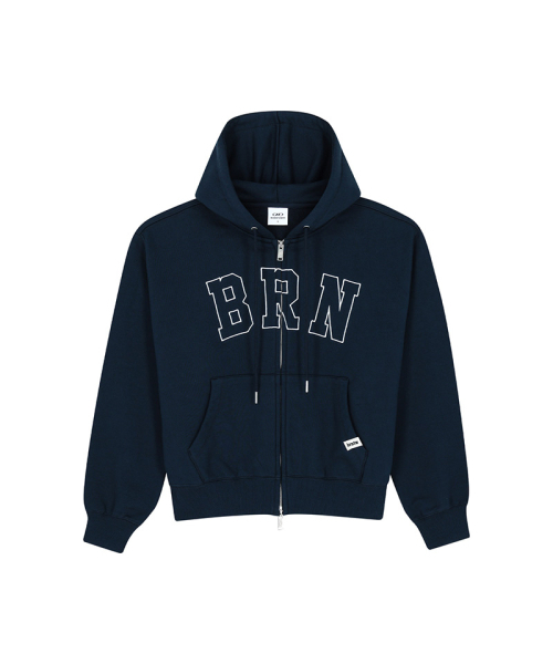 BORN TO WIN（ボーントゥウィン）の「W BRN RELAX FIT HOODIE ZIP-UP [NAVY]（ジャージ・レディース・その他・1/2）」の2枚目の写真