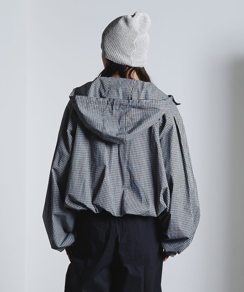 ROSE BUD（ローズバッド）の「CHECK PUFF BLOUSON（ブルゾン・レディース・ベージュ/ブラック・ONE SIZE）」の6枚目の写真