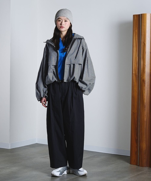 ROSE BUD（ローズバッド）の「CHECK PUFF BLOUSON（ブルゾン・レディース・ベージュ/ブラック・ONE SIZE）」の7枚目の写真