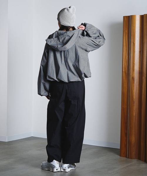 ROSE BUD（ローズバッド）の「CHECK PUFF BLOUSON（ブルゾン・レディース・ベージュ/ブラック・ONE SIZE）」の9枚目の写真