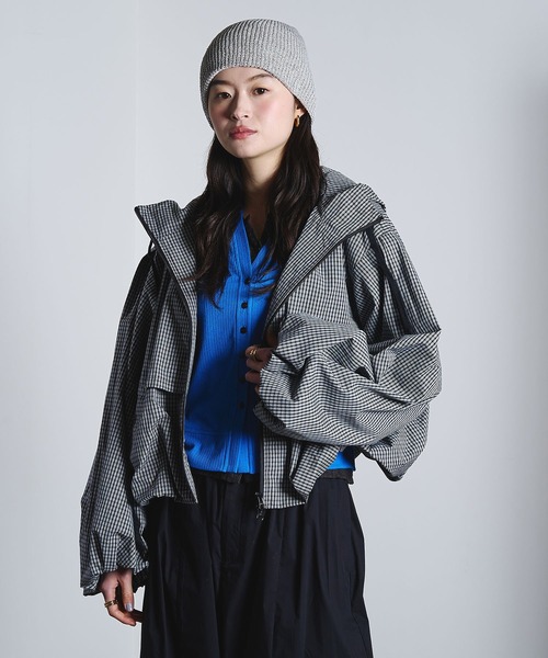 ROSE BUD（ローズバッド）の「CHECK PUFF BLOUSON（ブルゾン・レディース・ベージュ/ブラック・ONE SIZE）」の10枚目の写真