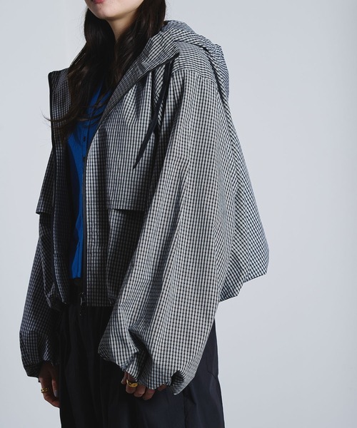 ROSE BUD（ローズバッド）の「CHECK PUFF BLOUSON（ブルゾン・レディース・ベージュ/ブラック・ONE SIZE）」の11枚目の写真