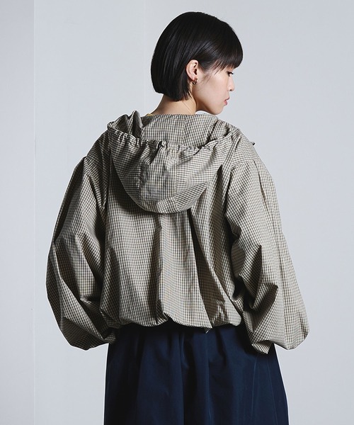 ROSE BUD（ローズバッド）の「CHECK PUFF BLOUSON（ブルゾン・レディース・ベージュ/ブラック・ONE SIZE）」の16枚目の写真