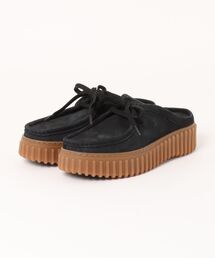 Clarks クラークス TORHILL MULE レディースシューズ スリッポン 厚底 クロッグ サボ モカシン(トーヒルミュール) 26181193 ブラックヌバック
