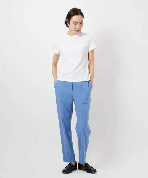 MICHEL KLEIN（ミッシェル・クラン）の「[遮熱効果素材]クリーンシルエットTシャツ（Tシャツ/カットソー・レディース・ブラック/ホワイト/カーキ・38）」の18枚目の写真